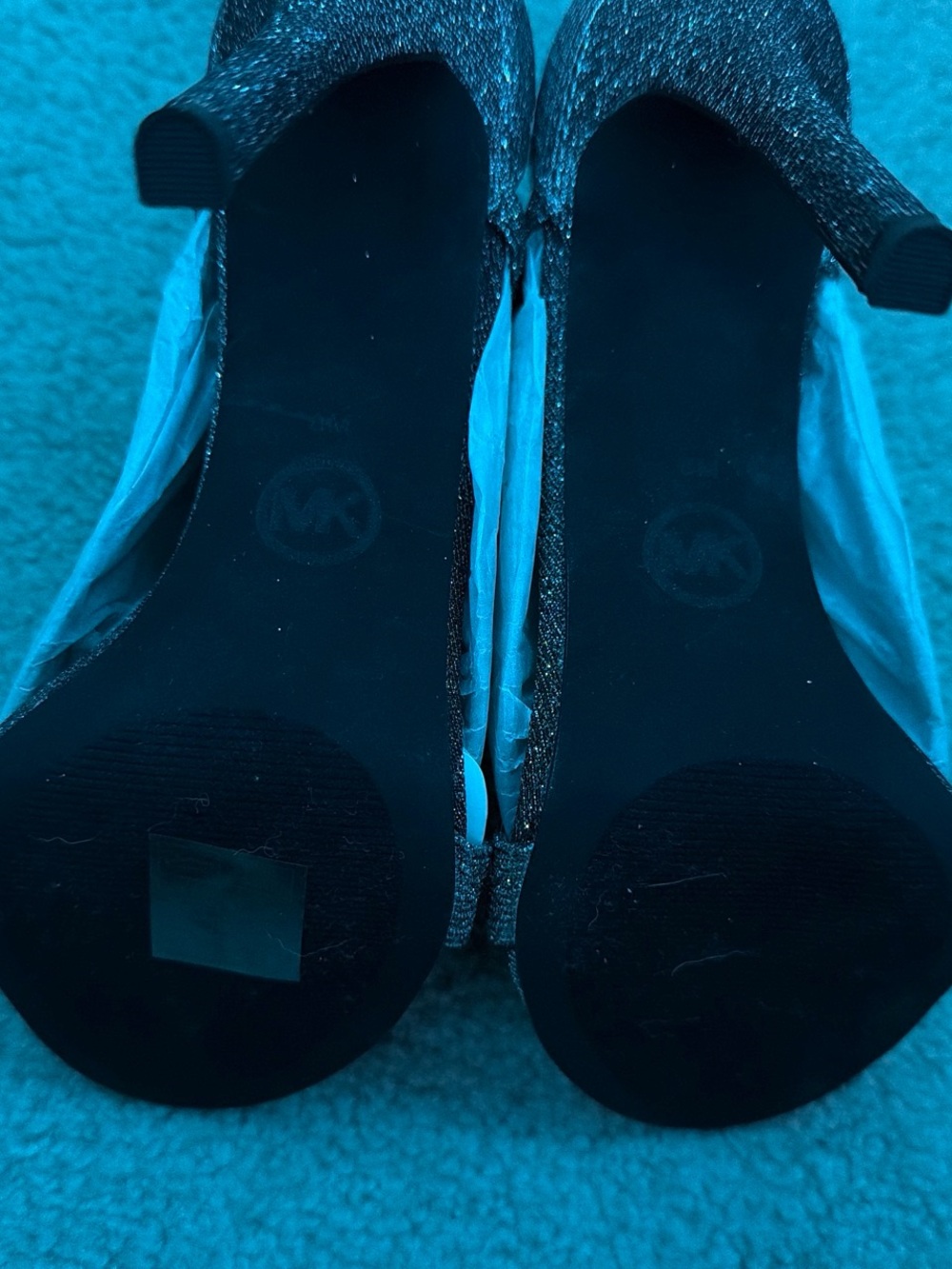 Michael Kors Silver Sparkle High Heels - Picture 5 of 7